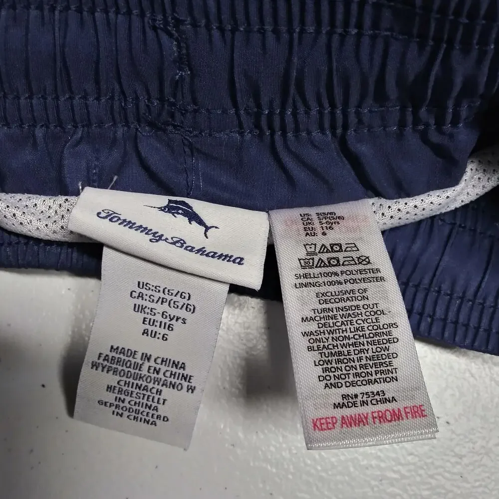 Tommy Bahama Boys Patriotic Swim Trunks Size Small